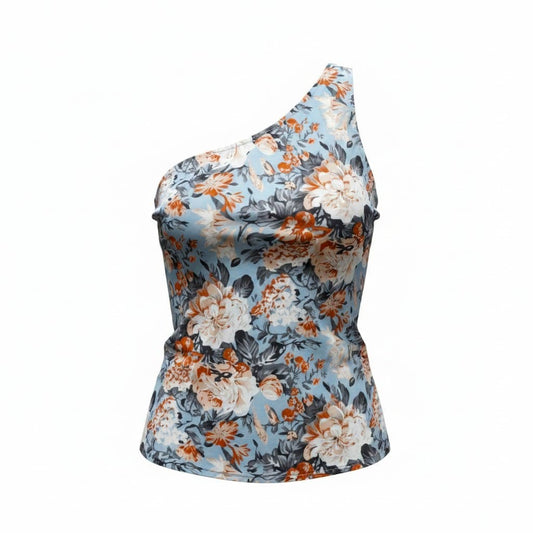 HAUT UNE BRETELLE AVEC FLEURS MEDIUM