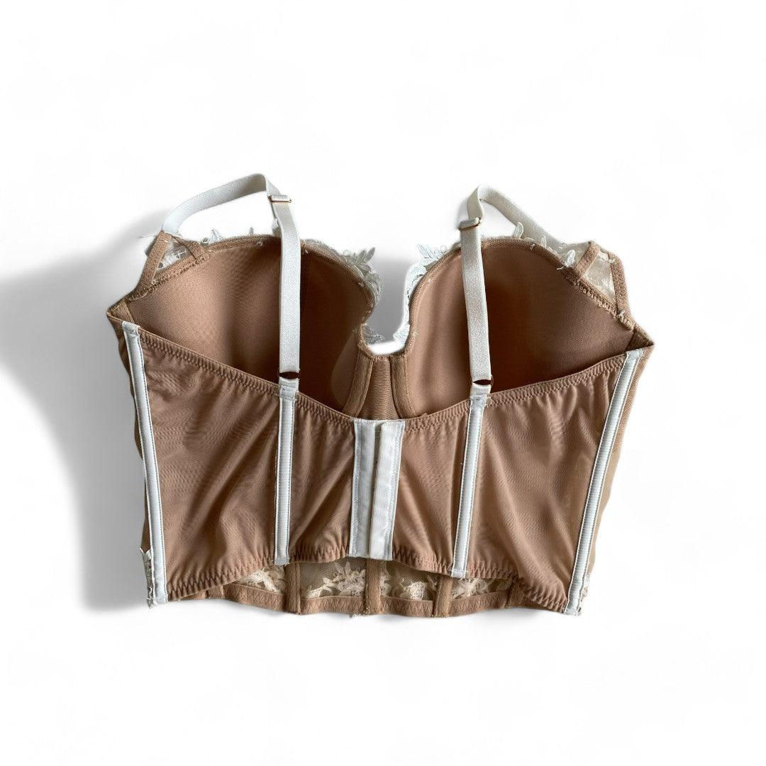 CORSET NEUF VICTORIA SECRET BLANC ET BEIGE 34DD / MEDIUM