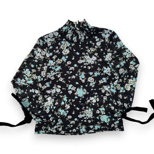 BLOUSE MANCHES LONGUES NOIR AVEC FLEUR JUICY COUTURE X-SMALL