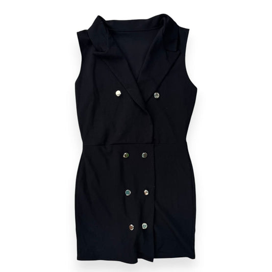 ROBE STYLE BLAZER NOIR SANS MANCHES LARGE