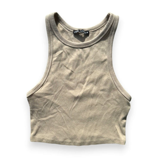 CROP TOP CAMISOLE BEIGE ZARA LARGE