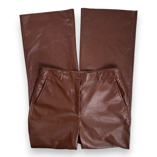 PANTALONS FAUX CUIR COMME NEUF BABATON MARRON MEDIUM