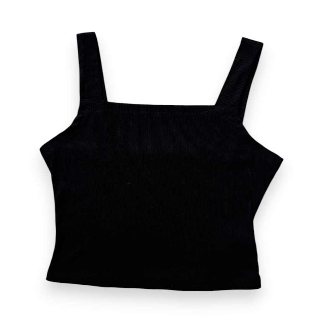 CROP TOP CAMISOLE NOIRE LARGE