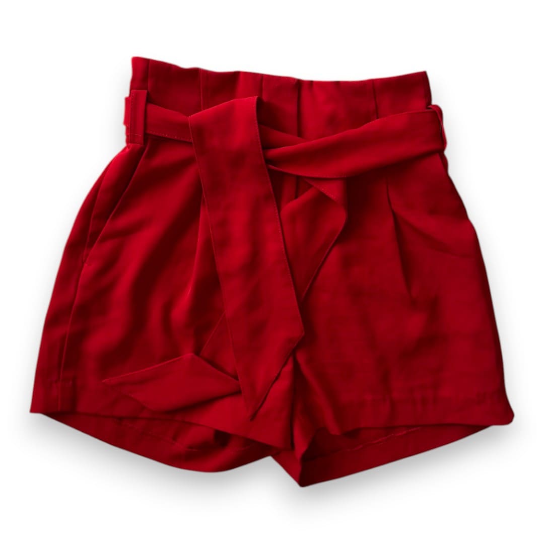 SHORTS TAILLE HAUTE ROUGES DYNAMITE X-SMALL