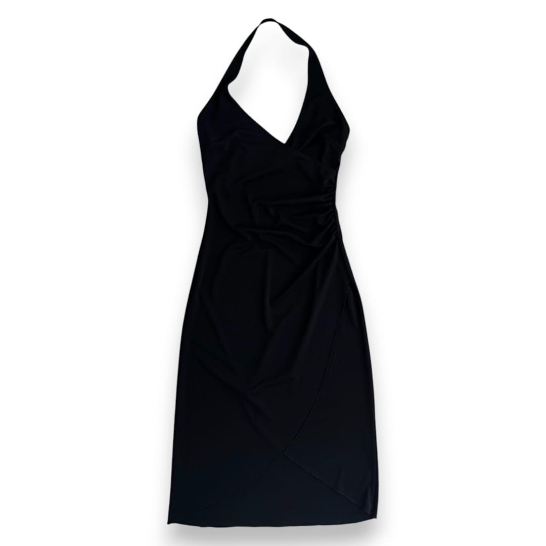 ROBE MI-LONGUE NOIRE ATTACHÉ DANS LE COUP LÉGÈRE LE CHÂTEAU SMALL