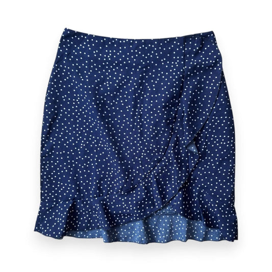 JUPE BLEU MARIN AVEC POINTS BLANCS X-SMALL