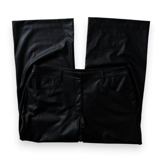 PANTALONS TAILLE HAUTE PATTES ÉVASÉS NOIR FAUX CUIR REITMANS 1X-LARGE