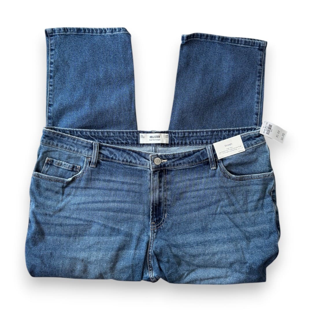 JEANS TAILLE HAUTE NEUVE BAGGY HOLLISTER 1X-LARGE