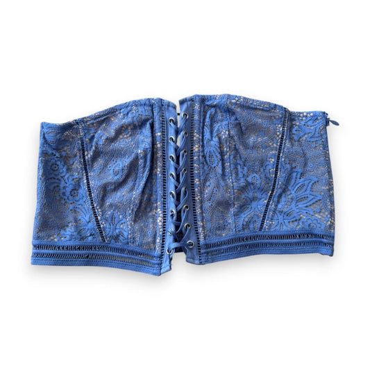 TOP DENTELLE BLEU LARGE