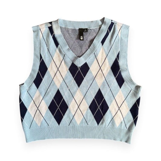 CROP TOP DÉBARDEUR BLEU GARAGE LARGE