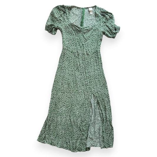 ROBE LONGUE VERTE AVEC FLEURS H&M SMALL