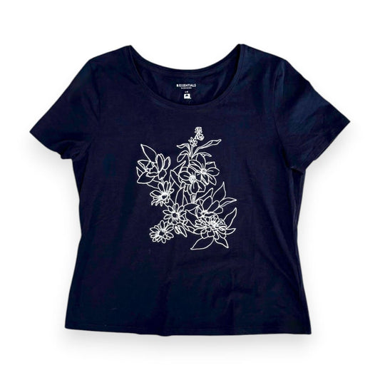 T-SHIRTS BLEU MARIN AVEC FLEURS REITMANS LARGE