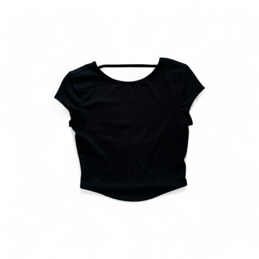 CROP TOP T-SHIRT NOIR DOS OUVERT SMALL