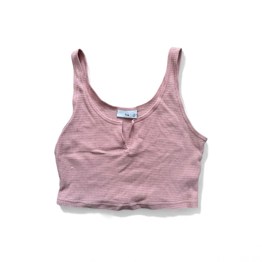 CROP TOP CAMISOLE GAUFRÉ ROSE TNA SMALL