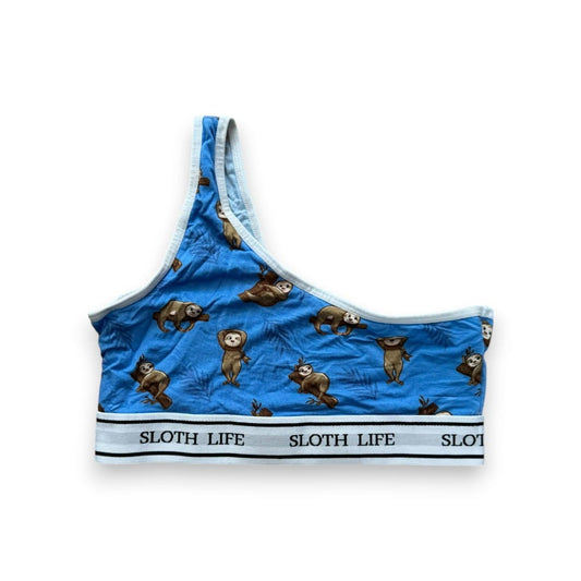 CROP TOP UNE MANCHE "SLOTH LIFE" POP UNDERWEAR SMALL NEUF