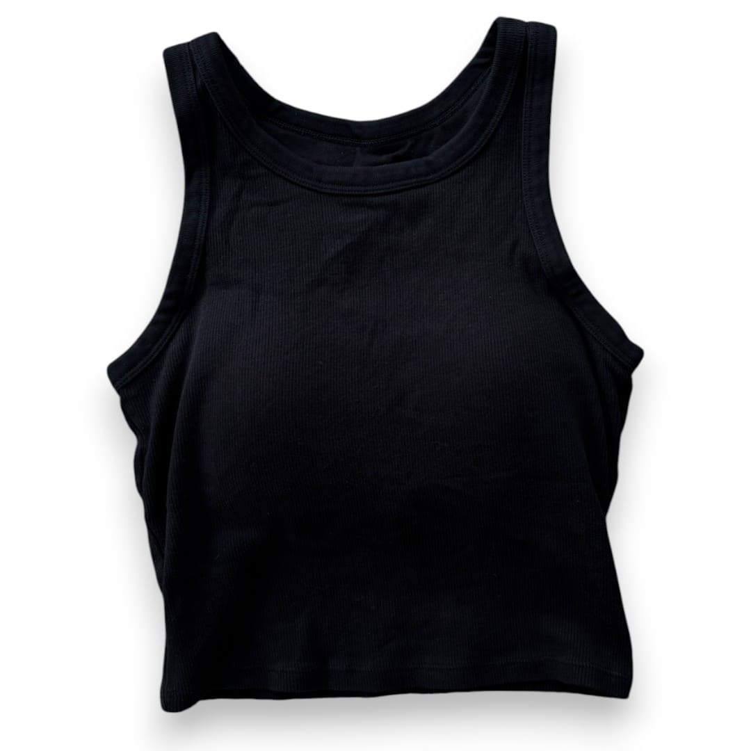 CROP TOP CAMISOLE NOIRE INTÉGRÉ UNIQLO X-SMALL