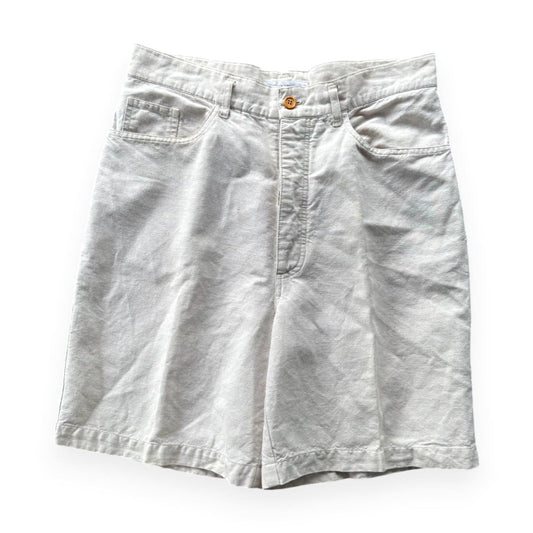SHORTS TAILLE HAUTE CRÈME LIN MEDIUM