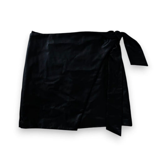 JUPE FAUX CUIR NOIR PORTEFUILLE WILFRED MEDIUM