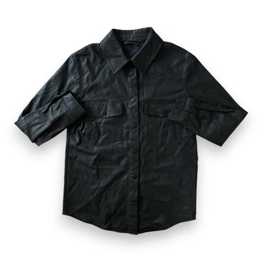 VESTE CHEMISE FAUX CUIR VERT KAKI DYNAMITE MEDIUM / LARGE