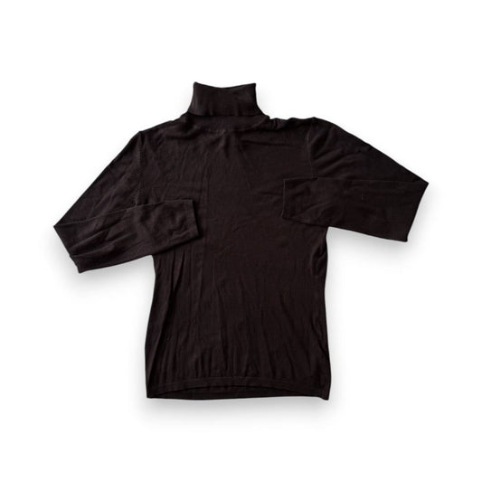 CHANDAIL MANCHES LONGUES COL ROULÉ MARRON ICHI SMALL