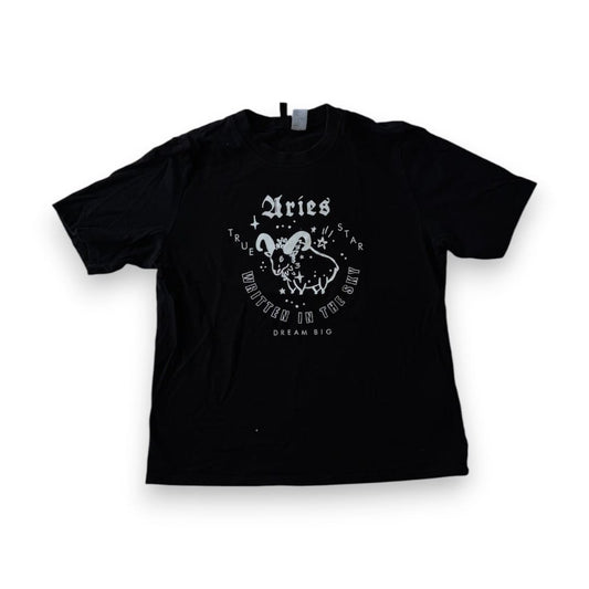 T-SHIRTS NOIR H&M "ARIES" SMALL