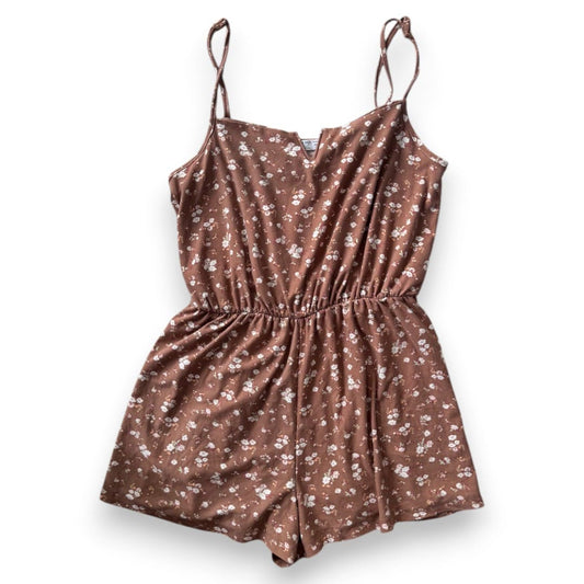 JUMPSUITS MARRON AVEC FLEURS ARDENE MEDIUM