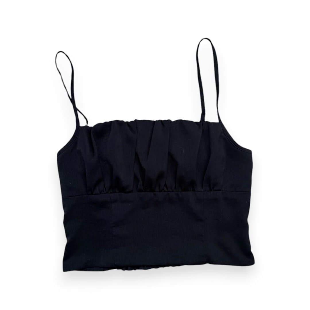 CROP TOP NOIR DYNAMITE CAMISOLE X-SMALL