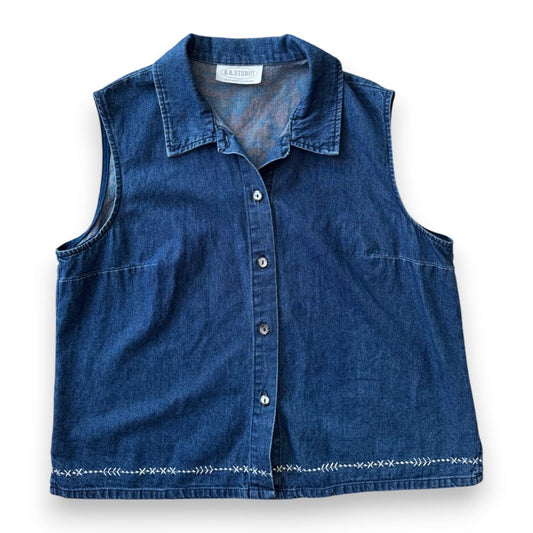 HAUT SANS MANCHES EN JEANS X-LARGE