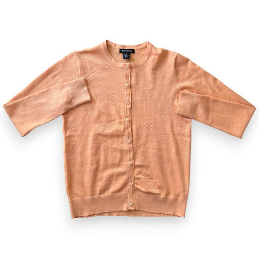 CARDIGAN ORANGE PÂLE AVEC MOTIFS MEDIUM