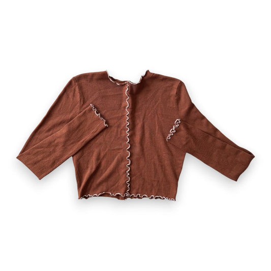 CROP TOP MANCHES LONGUES MARRON SIMONS X-SMALL