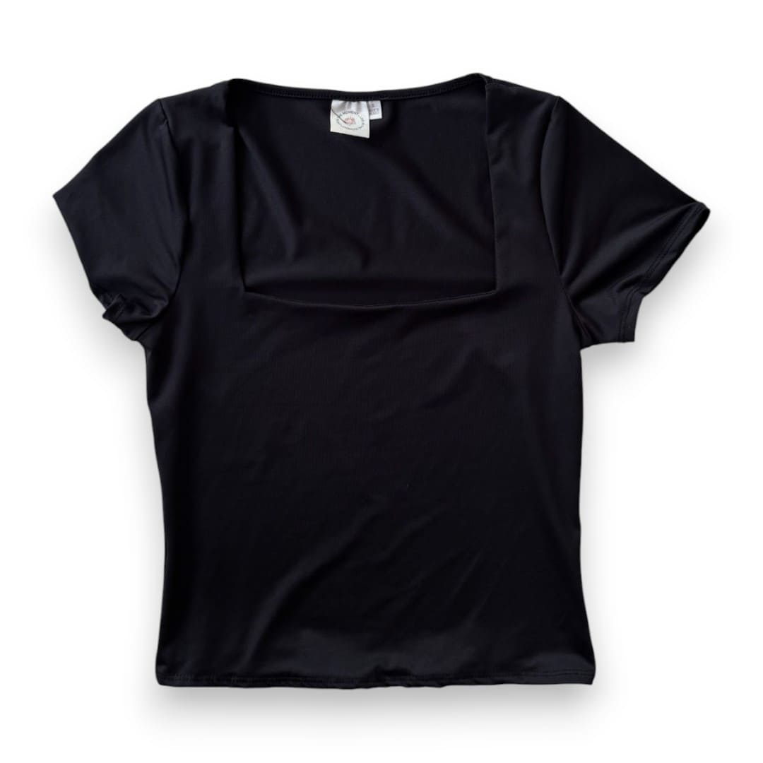 CROP TOP T-SHIRTS NOIR *DUPE ARITZIA* SMALL