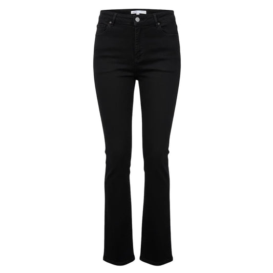 JEANS TAILLE HAUTE NOIR VÉRO PATTES ÉVASÉS LARGE