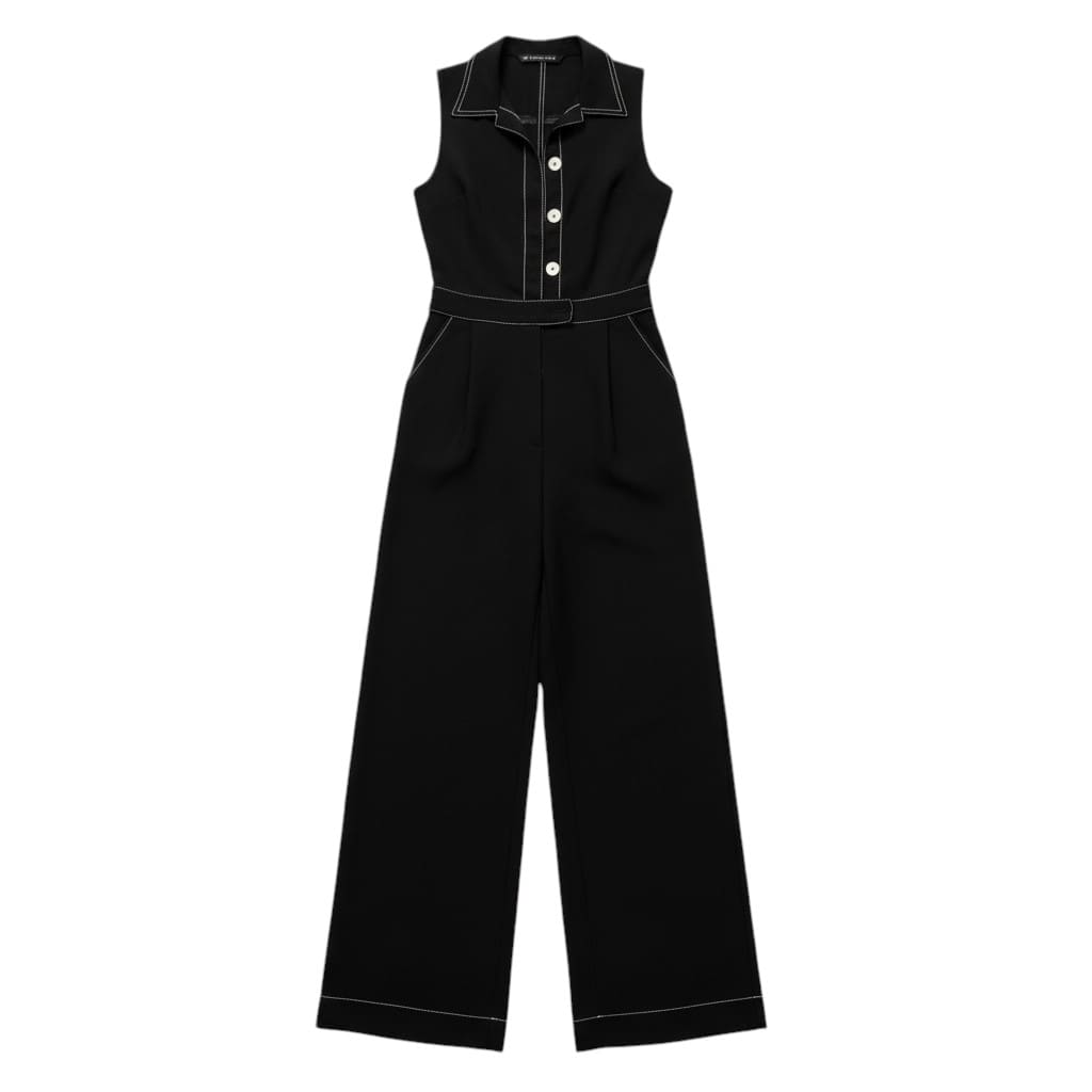 JUMPSUITS SANS MANCHES NOIR ZARA X-SMALL