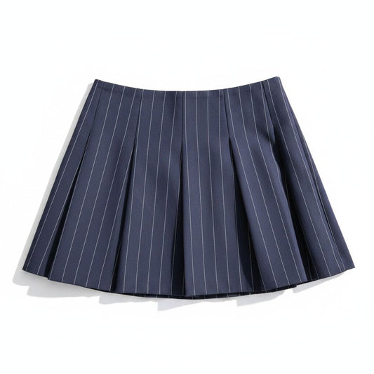 JUPE BLEU LIGNÉ BLANC ASOS SMALL