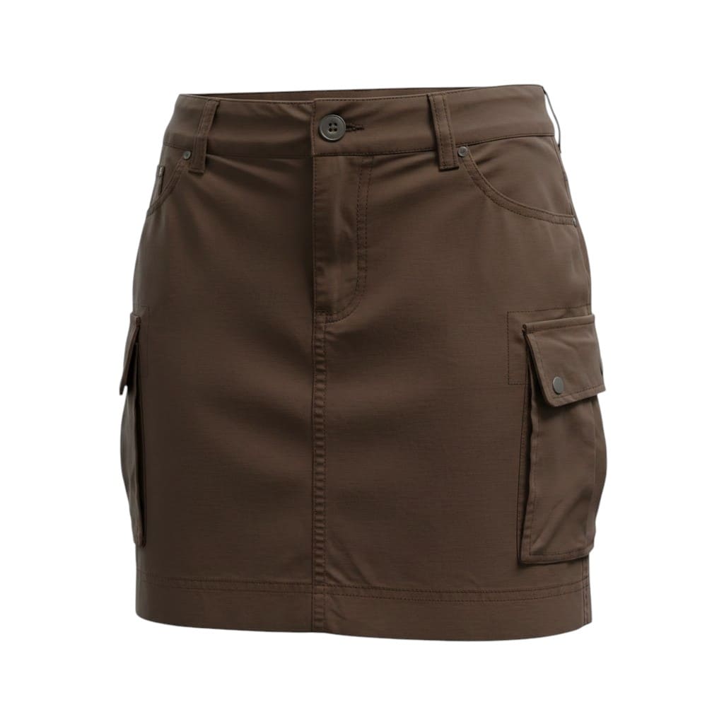JUPE CARGO TAILLE HAUTE MARRON ARDENE LARGE