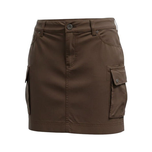 JUPE CARGO TAILLE HAUTE MARRON ARDENE LARGE
