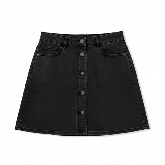 JUPE EN JEANS NOIR TAILLE HAUTE NOISY MAY MEDIUM