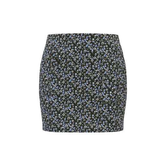 JUPE KAKI AVEC FLEURS SMART SET X-SMALL