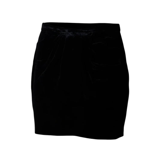 JUPE NOIRE VELOUR TAILLE HAUTE MOULANTE JACOB SMALL