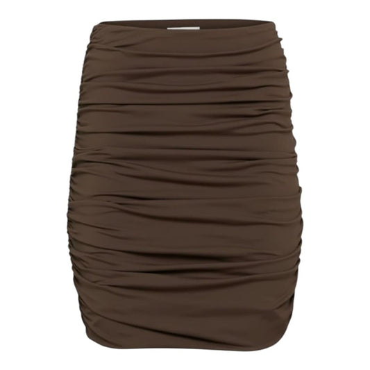 JUPE TAILLE HAUTE MOULANTE MARRON BABATON ARITZIA SMALL