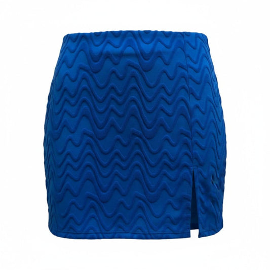 JUPE MOULANTE BLEU AVEC DES VAGUES SIMONS SMALL