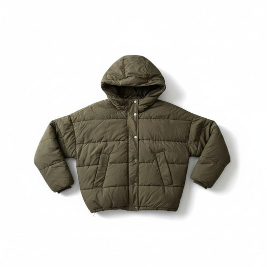 MANTEAU PUFFY VERT KAKI VERO MODA MEDIUM