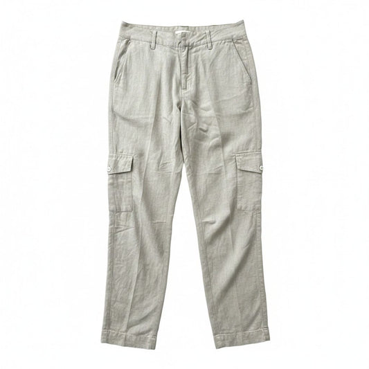 PANTALONS BEIGE TAILLE HAUTE STYLE LIN MEDIUM / LARGE