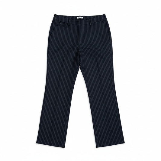 PANTALONS NOIR TAILLE HAUTE LIGNÉ BLANC X-LARGE