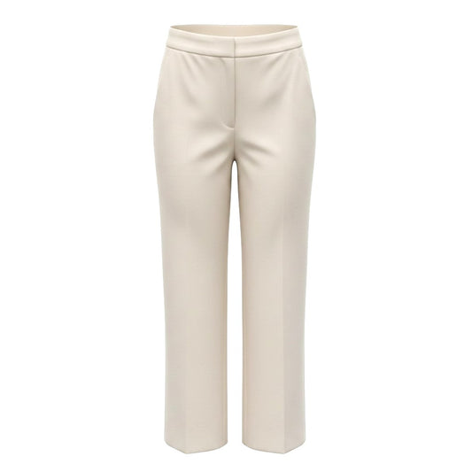 PANTALONS PLUS COURT CRÈME TAILLE HAUTE ZARA LARGE