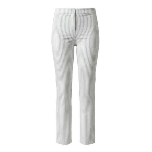 PANTALONS PROPRES TAILLE HAUTE BLANC LIGNÉ GRIS LARGE