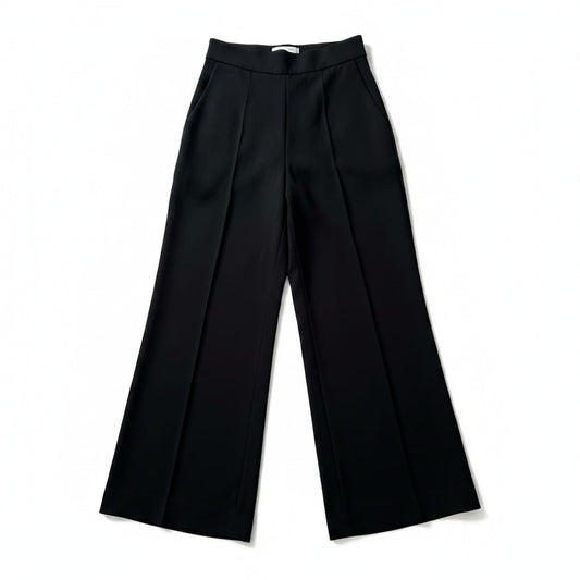 PANTALONS PROPRES TAILLE HAUTE NOIR PATTES ÉVASÉS X-SMALL