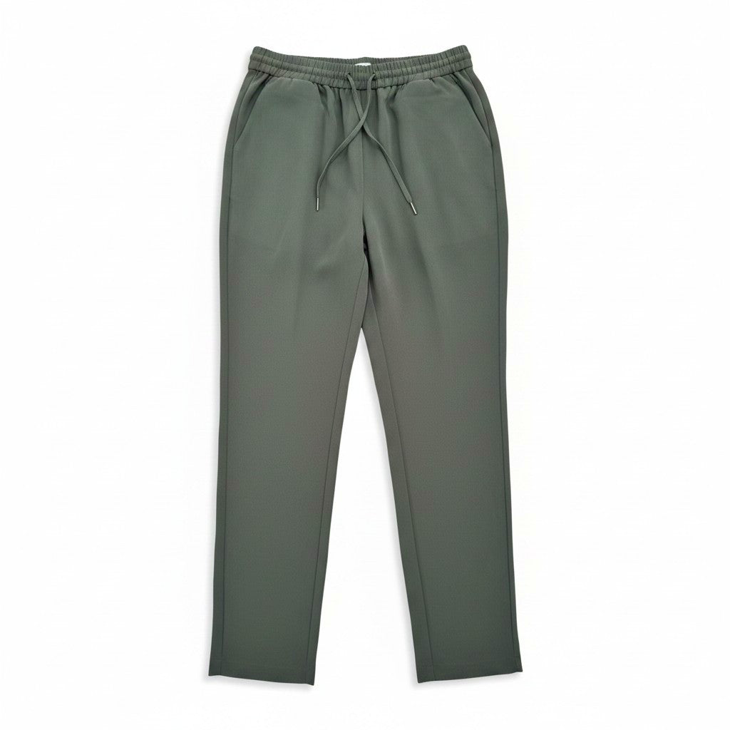 PANTALONS TAILLE HAUTE CONFORTABLE KAKI X-SMALL