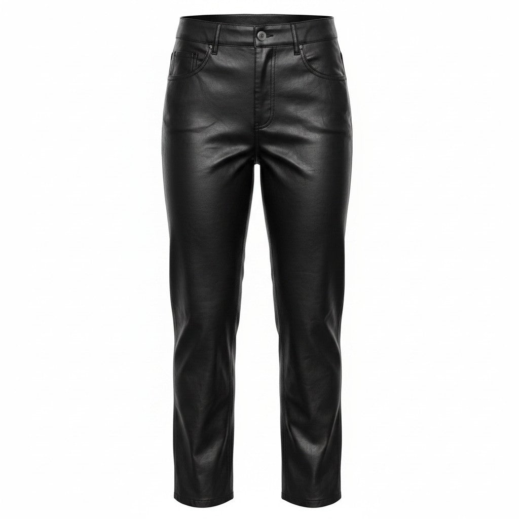 PANTALONS TAILLE HAUTE FAUX CUIR NOIR WILFRED ARITZIA SMALL