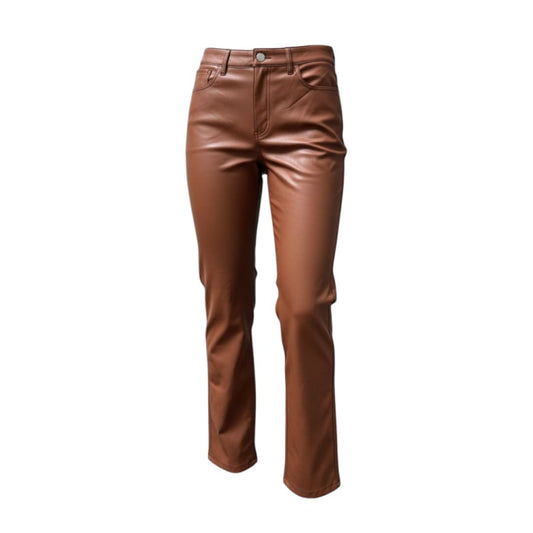 PANTALONS TAILLE HAUTE MARRON FAUX CUIR REITMANS SMALL